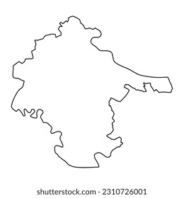 Vukovar Srijem сounty map, subdivisions of Croatia. Vector illustration.