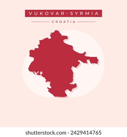 vukovar-syrmia map on white background