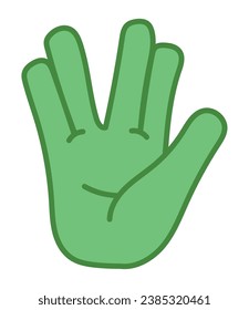 vulcan gesture design vector isolated