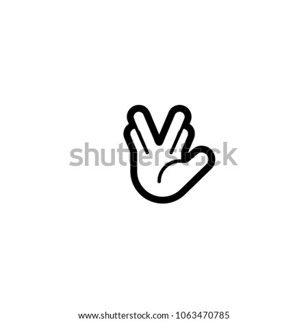 Vulcan salute icon