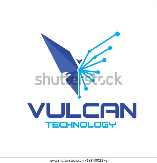 Vulcan Technology Logo Designs Simple Modern Stock Vector (Royalty Free ...