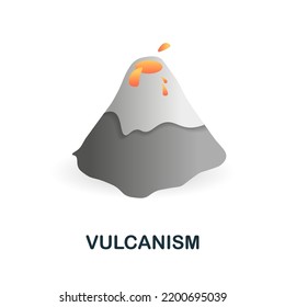 Vulcanism icon. 3d illustration from climate change collection. Creative Vulcanism 3d icon for web design, templates, infographics and more