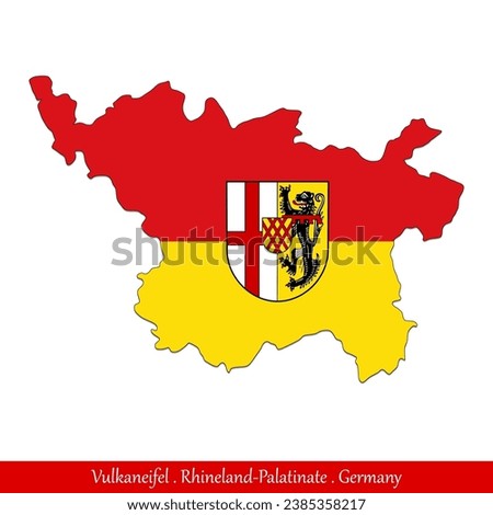 Vulkaneifel Flag - Rhineland-Palatinate,Germany (EPS)