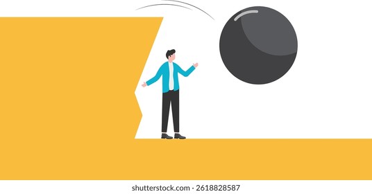 Vulnerabilities, smart businessmen use terrain to avoid falling balls


