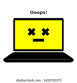 Vulnerability computer virus PC infection spam, icon vector illustration material