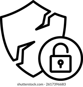 Vulnerability Icon Line Vector Illustration
