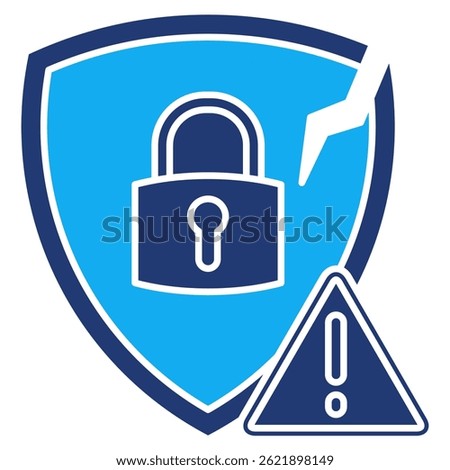 Vulnerability icon represented by Vulnerability symbol Dualtone style.