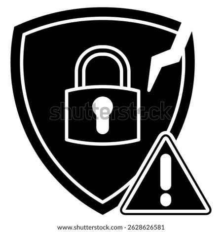 Vulnerability icon represented by Vulnerability symbol Black Filled style.