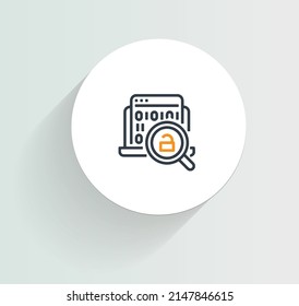 Vulnerability management (VM) tools icon vector design