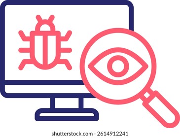 Vulnerability Scan Icon Color Vector Illustration
