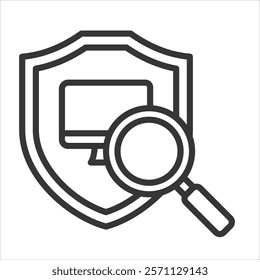 Vulnerability Scan Icon Vector Illustration Outline