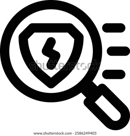 Vulnerability Scanner, Vulnerability, Risk Outline Icon