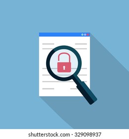 vulnerability search icon. Vector illustration
