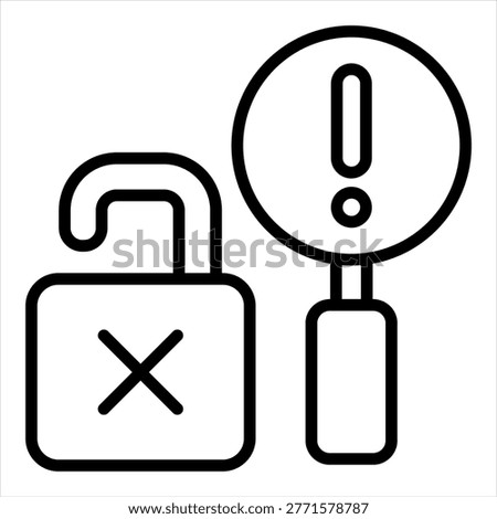 Vulnerability Single Icon Line Black