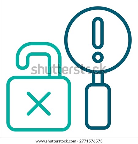 Vulnerability Single Icon Line Color