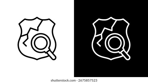 Vulnerabilidade White Icon Set Design