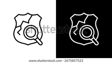 Vulnerability White Icon Set Design