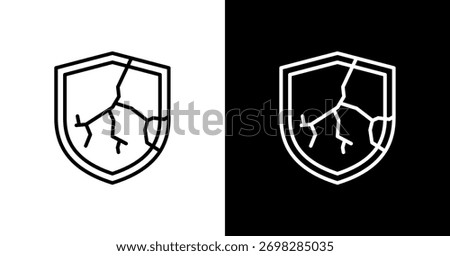 Vulnerability White Icon Set Design