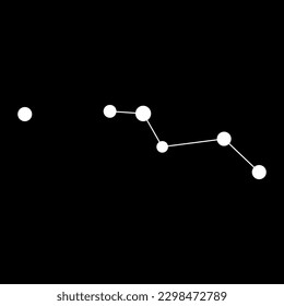 Vulpecula constellation map. Vector illustration.