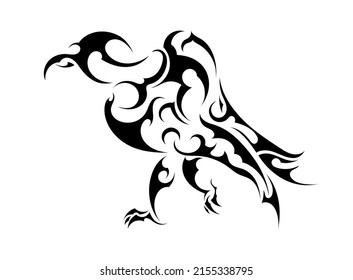 vulture bird abstract ethnic symbol sticker