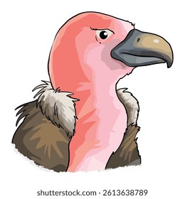 Vulture bird animal vector illustration