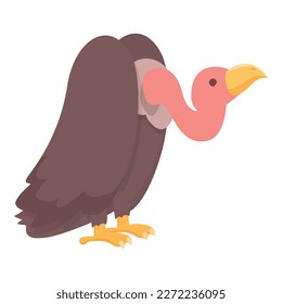 Vulture bird icon cartoon vector. Animal griffon. Wild flying