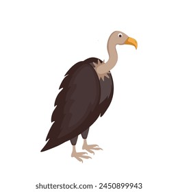 Vulture bird. Bird predator icon. Nature evil. Nature, birdwatching and ornithology design. Vector illustration