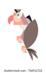 Vulture. Bird of prey,