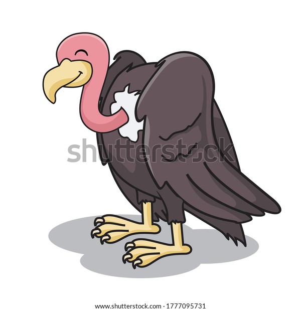 Vulture Cactus Cartoon Isolated Illustration Stock Vector (Royalty Free ...