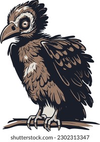 A Vulture Cute, vector, art, Animal