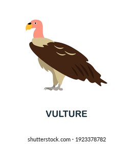 Vulture flat icon. Color simple element from wild west collection. Creative Vulture icon for web design, templates, infographics and more