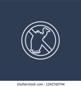 Vulture funds icon. Trendy flat vector line Vulture funds icon on dark blue background from business   collection. 