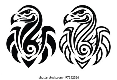 vulture head - tribal tattoo