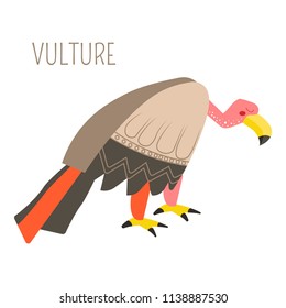 Vulture huge bird cartoon shildish book character
