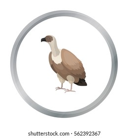 Vulture icon in cartoon style isolated on white background. Bird symbol stock vector illustration.