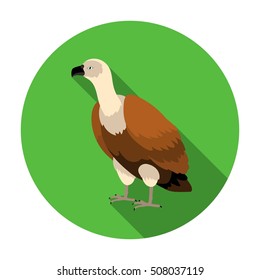 Vulture icon in flat style isolated on white background. Bird symbol stock vector illustration.