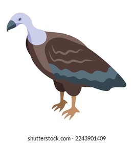 Vulture icon isometric vector. Evil bird. Shape vulture