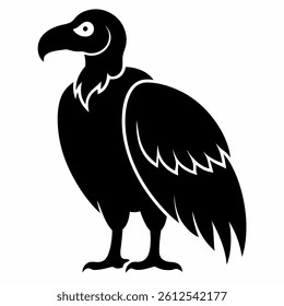 vulture icon silhouette vector on white background