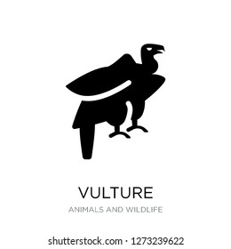 vulture icon vector on white background, vulture trendy filled icons from Animals and wildlife collection, vulture simple element illustration