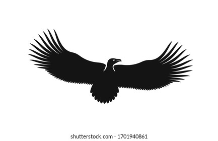 Vulture logo. Isolated vulture on white background