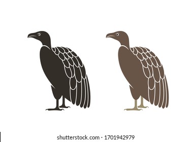 Vulture logo. Isolated vulture on white background