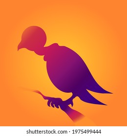 vulture multi color silhouette, Vultures are vicious predators in the wild. This vector is suitable for themes, animals, birds, wild nature, endangered animals