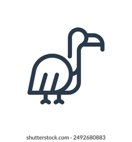 Vulture on Desert Vector Icon