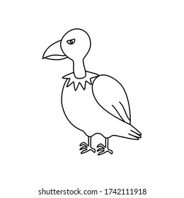 vulture outline picture for coloring 