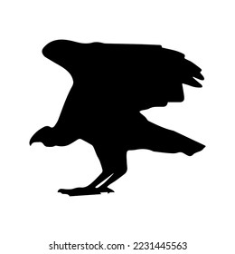 vulture silhouette black and white icon