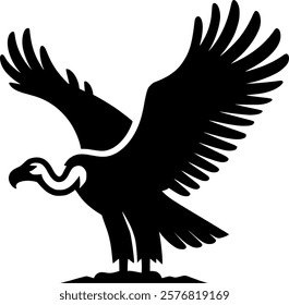 vulture silhouette sign, symbol, vector, art