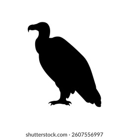Vulture silhouette vector flat illustration design.