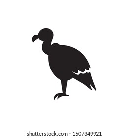 Vulture silhouette vector on a white background