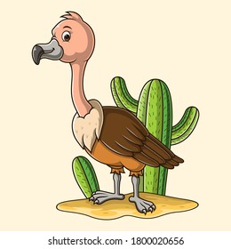 Vulture standing in the field