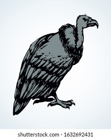 Vulture. Vector drawing icon sign